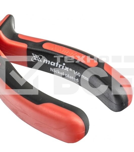 Круглогубцы Matrix NICKEL, 160 мм, никелированные, двухкомпонентные рукоятки