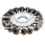 Щетка Matrix для УШМ 100 мм, посадка 22,2 мм, плоская, крученая металлическая проволока, фото3