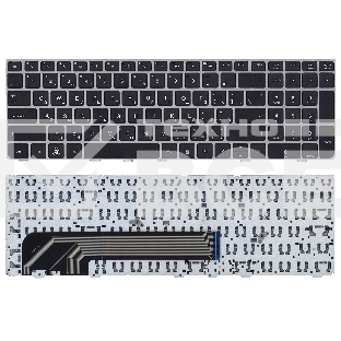 Клавиатура для ноутбука HP Probook 4535S 4530S 4730S черная c серой рамкой