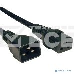 Hyperline PWC-IEC19-IEC20-1.0-BK Кабель питания IEC 320 C19 - IEC 320 C20 (3x1.5), 16A, прямая вилка, 1м, цвет черный, фото4