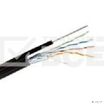 Кабель витая пара F/UTP, категория 5e, PE, 4PR, 24AWG, внешний, черный, с тросом, 305 м, фото2