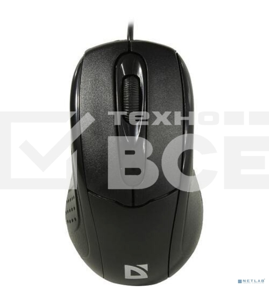 Мышь проводная Defender Standard MB-580 черный, 1000 dpi, USB, кнопки - 3