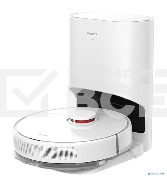 Робот-пылесос Dreame RLS3D Vacuum and Mop D10 Plus белый, 46 Вт, 5200 мАч Li-Ion, уборка сухая/влажная, пылесборник контейнер 0.4 л