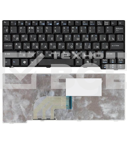 Клавиатура для ноутбука Acer Aspire One A110 A150 D150 D250 ZG5 ZG8 черная