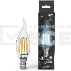 Лампа филам. Gauss Filament 13Вт цок.:E14 свеча св.свеч.бел.нейт. (упак.:10шт) (104801213), фото7