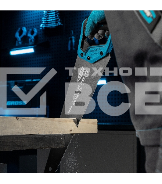 Ножовка по дереву 'PIRANHA', 500 мм, 7 TPI, 3D-зуб, тефл. покр.полотна, 2-х комп. рук-ка Gross