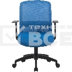 Кресло компьютерное Cactus CS-MC333-BL темно-синий, сиденье темно-синий, сетка/ткань, низк.спин. крестов. пластик, пластик черный, фото5