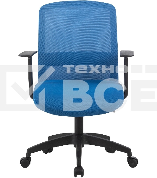 Кресло компьютерное Cactus CS-MC333-BL темно-синий, сиденье темно-синий, сетка/ткань, низк.спин. крестов. пластик, пластик черный