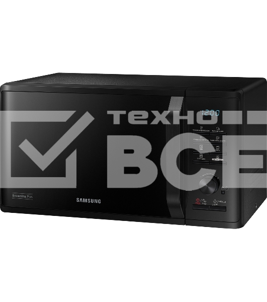 Микроволновая печь Samsung MG23K3515AK черный 23л 800Вт  поворотный механизм, кнопки