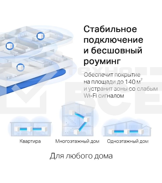 Бесшовный Mesh роутер Mercusys Halo H30G(2-pack) AC1300 10/100/1000BASE-TX