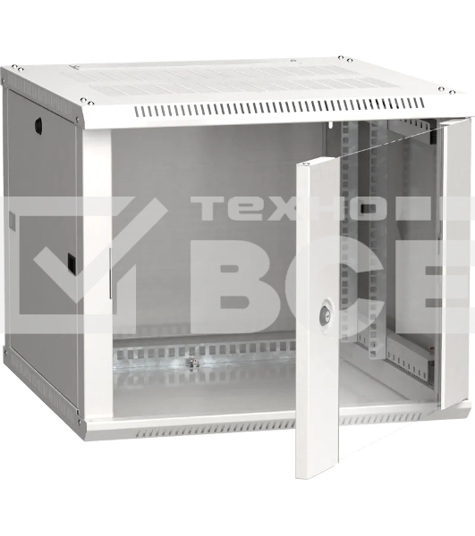 Шкаф ITK LINEA W 9U 600x600 мм дверь стекло, RAL7035