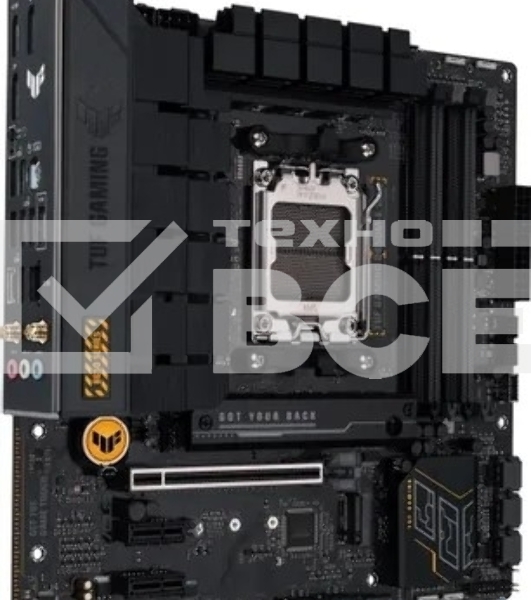 Материнская плата ASUS TUF GAMING B650M-E WIFI, AM5, AMD B650, 4xDDR5, 4xSATA, 2xM.2, 1xPCI-E 4.0 x16, 2xPCI-E x1, 2xDP, 1xHDMI, 1x 2.5Gb LAN, 1xUSB-A 3.2 Gen 2, 2xUSB-A 3.2 Gen 1, 4xUSB 2.0, 1xUSB-C 3.2 Gen 2, 3x3.5 мм, 7.1, Micro-ATX