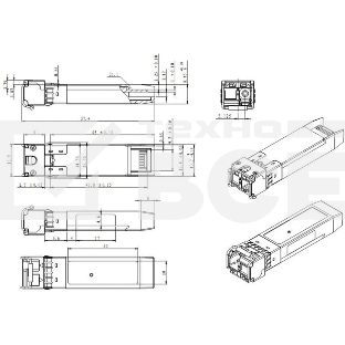 Модуль SNR SFP+ WDM, дальность до 3км (5dB), 1330нм