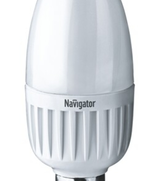 Лампа светодиодная Navigator NLL-P-C37-5-230-4K-E27-FR 5Вт свеча 4000К белый E27 370лм 220-240В