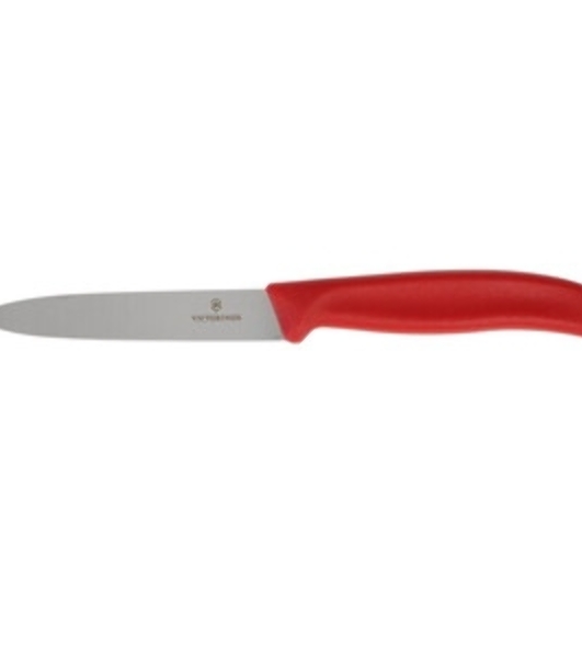 Нож кухонный Victorinox Swiss Classic (6.7638.C1) для чистки овощей и фруктов лезв. 80 мм серрейт. заточка желтый