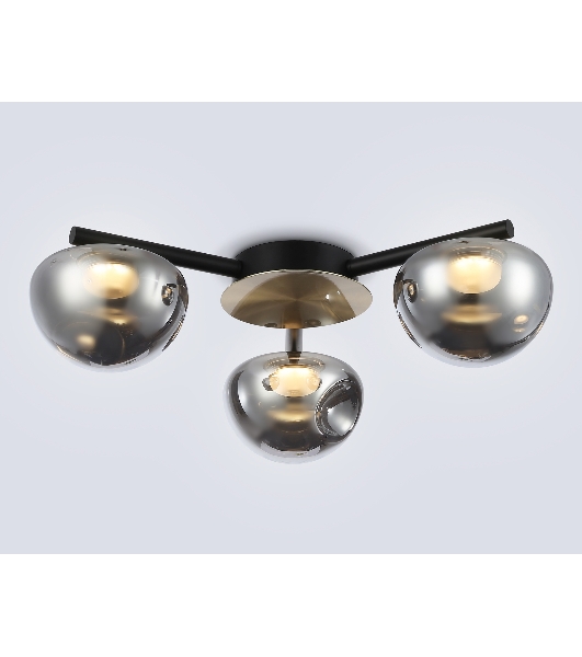 Светильник Ambrella light LH12006/3 BK/GD/SM черный/золото/дымчатый 18W 3000K D640*170