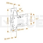 Кронштейн для телевизора Holder LCDS-5062 черный глянец 19