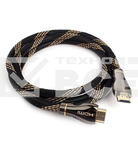 Кабель Cablexpert HDMI CCP-HDMI8К-1.5M, 19M/19M, v2.1, 8К, медь, позол.разъемы, экран, оплетка, 1.5м, черный, пакет