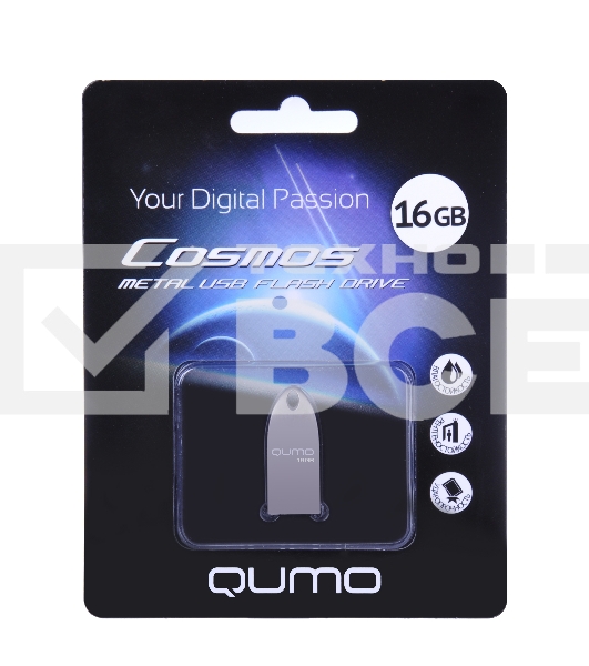 Флешка USB R/W USB 2.0 QUMO 16GB Cosmos QM16GUD-Cos