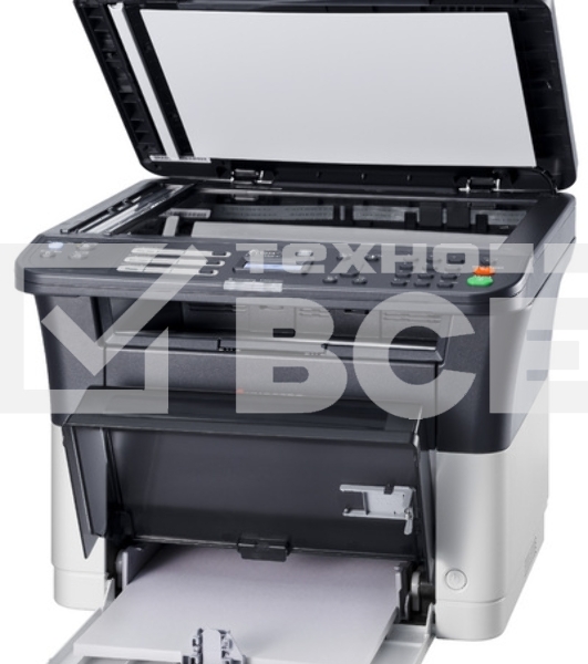 МФУ лазерный Kyocera Ecosys FS-1025MFP (1102M63RU0/1102M63RUV/1102M63RU2/1102M63NX2/1102M63DZ2), A4, ч/б, печ. до 25 стр/мин., скан. до 18 стр/мин. (ч/б) 6 стр/мин. (цвет), 600 x 1800 dpi (печать) 600x600dpi (скан), USB, RJ-45