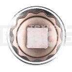 Головка торцевая, 30 мм, 12-гранная, CrV, под квадрат 1/2