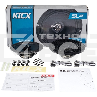 Колонки автомобильные Kicx SL-165 100Вт 91дБ 4Ом 16.5см (6 1/2дюйм) (ком.:2кол.) коаксиальные двухполосные