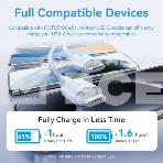 Кабель Vention USB 2.0 CM/CM - 1м. Белый 3А PD60W, фото2