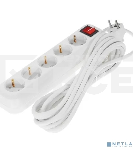 Сетевой фильтр 5bites SP5W-350 5S/3x1.5MM2/16A/ABS/5M/белый