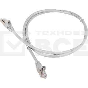 Кабель Patch cord Lanmaster TWT-45-45-1.5/S6-GY 1.5м FTP Cat 6 Grey