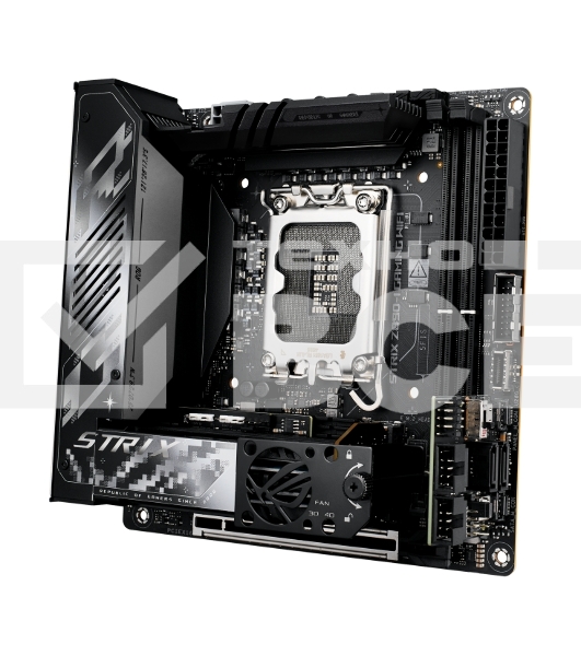 Материнская плата ASUS ROG STRIX Z890-I GAMING WIFI, LGA1851, Intel Z890, 2xDDR5, 2xSATA, 2xM.2, 1xPCI-E 5.0 x16, 1xHDMI, 2xThunderbolt 4, 1x2.5Gb LAN, 9xUSB-A, 1xUSB-C, 5.1, Mini-ITX