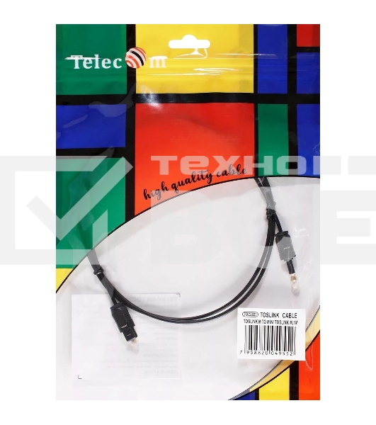 Оптический кабель (Toslink)-M -- >(Toslink)-miniM,1m, Telecom <TOC2023-1M>