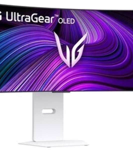 Монитор 34' LG UltraGear 34GX90SA-W OLED 3440x1440, 240 Гц, 0.03 мс, 21:9, 1300 кд/м² (пиковая), 2×HDMI 2.1, DP 1.4, USB-C (65 Вт PD), USB Hub, 3.5 Jack, динамики (2×7 Вт), DisplayHDR True Black 400, FreeSync Premium, G-Sync Compatible, изогнутый (800R), белый