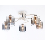 Светильник Ambrella light TR303219/5 WH/CH/SM белый/хром/дымчатый E27*5 max 60W D580*250, фото 1