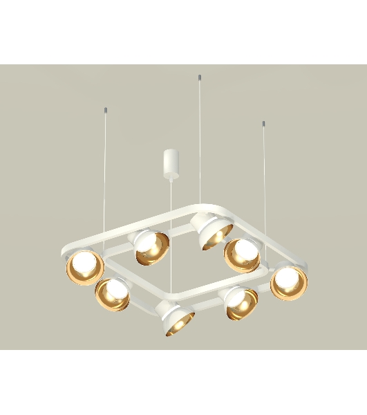 Светильник Ambrella light XB9177081/8 SWH/PYG/CL белый песок/золото желтое полированное/прозрачный GX53 (С9177, N8144)