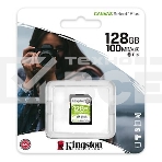Флеш карта SDHC 128Gb Class10 Kingston <SDS2/128GB>, Canvas Select 100R CL10 UHS-I, фото 1