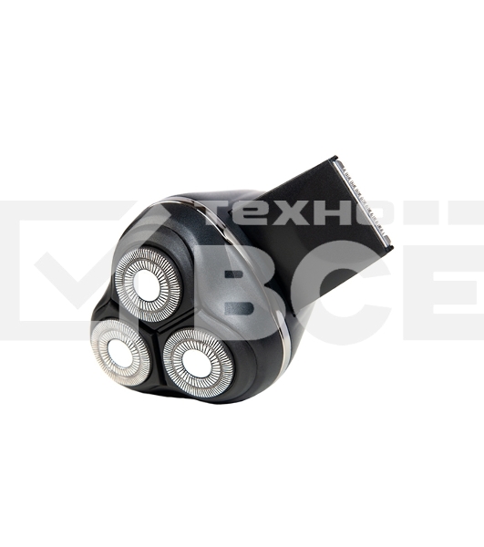 Бритва Centek CT-2166 (хром/черный) ротор, АККУМУЛЯТОР + РАБОТА ОТ СЕТИ,триммер     