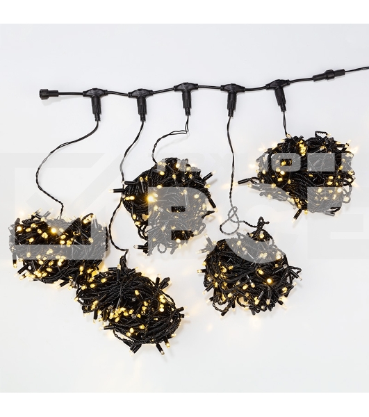 Гирлянда Neon-night LED ClipLight 24V, 5 нитей по 20 метров, цвет диодов теплый белый