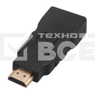 Переходник штекер HDMI - гнездо HDMI, поворотный Rexant