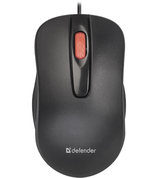 Мышь проводная Defender Point MM-756 черный, 1000 dpi, USB, кнопки - 3
