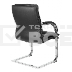Кресло офисное Бюрократ T-9927SL-LOW-V/BLACK черный, кожа, на полозьях, фото5
