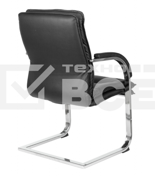 Кресло офисное Бюрократ T-9927SL-LOW-V/BLACK черный, кожа, на полозьях