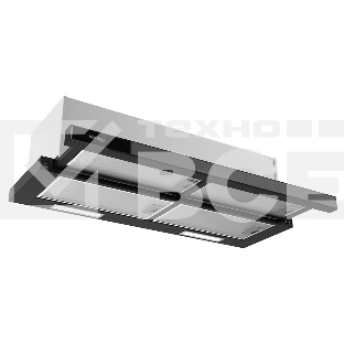 Встраиваемые вытяжки Korting Встраиваемые вытяжки Korting/ Встраиваемая с выдвижным экраном, ширина 90 см, 3 режима, механическое (клавишное) управление, 800 м3/ч., алюминиевые жировые фильтры, LED освещениe -  2 лампы, ур.шума 59дб, панель - черное стекло (обработка  - фасет)