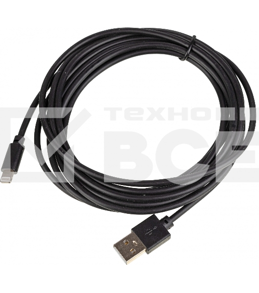 Кабель USB (m)-Lightning (m) 3м черный