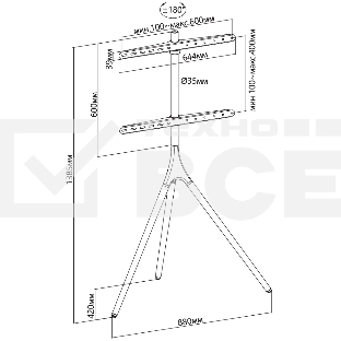 Подставка для телевизора Cactus CS-ST1246WTBCH белый/береза 45