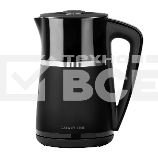 Чайник электрический Galaxy Line GL 0338, черный, пластик, 2200 Вт, 1,7 л
