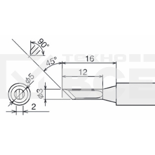 Жало для паяльника Goot PX-60RT-3K