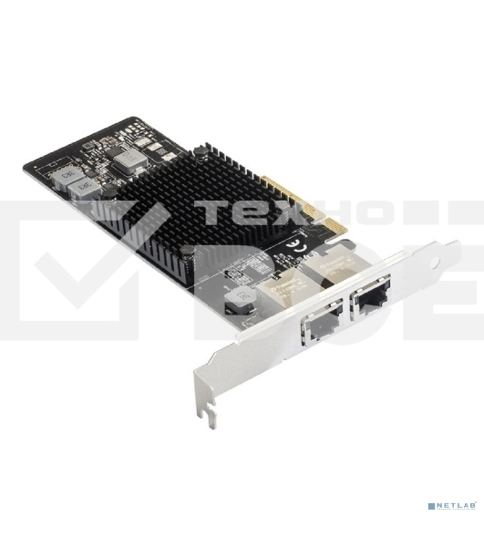 Сетевой адаптер ExeGate EXE-X550-T2 (PCI-E x8 v3.0, порты 2xRJ45 (медные), 10Gb/s (10/5/2.5/1Gb/s, 100Mb/s), Server NIC Intel Chipset X550)