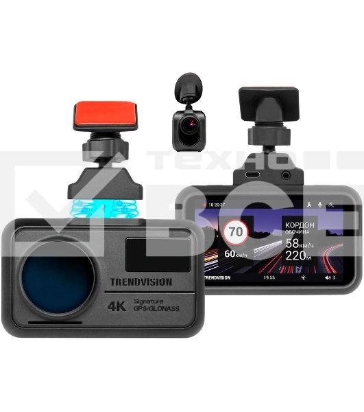 Видеорегистратор TrendVision TDR-725 Real 4K 2CH черный 8Mpix 2160x3840 2160p 170гр. GPS NT96670