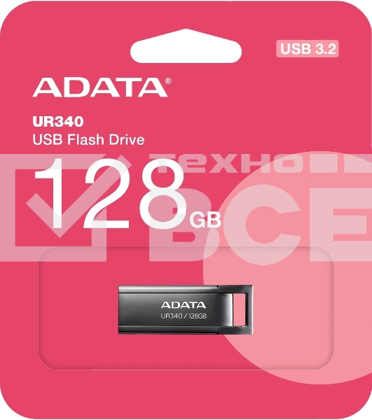 Флеш диск A-Data 128Gb UR340 AROY-UR340-128GBK USB3.2 черный