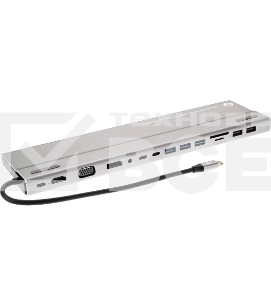 Адаптер VCOM TypeC -->3*USB3.0+2*USB2.0+VGA+RJ45+SD+TF+AUD+HDMI+DP+2*USB3.1 Data+PD<CU4703>